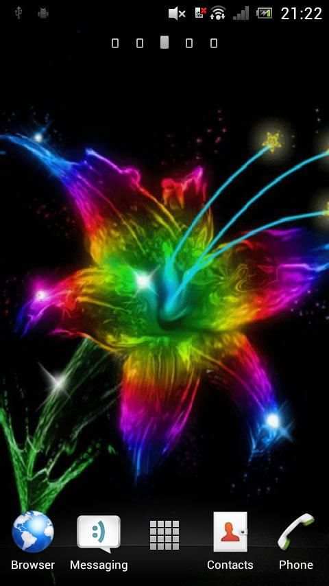 Neon flower live wallpaper screenshot 1
