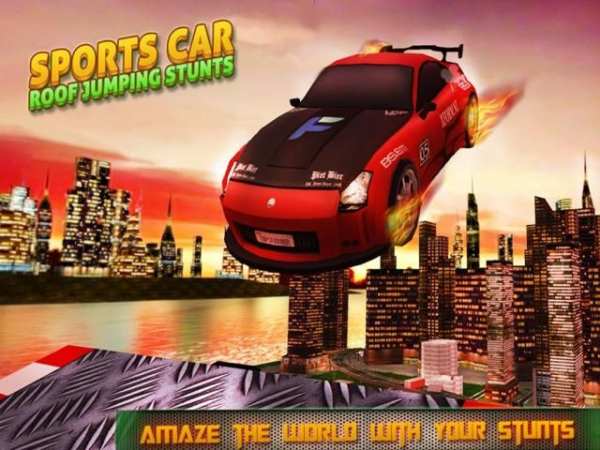 Sports Car Jumping Roof Stunts screenshot 4