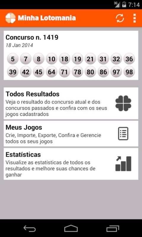 Minha Lotomania Lite screenshot 8