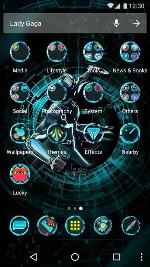 Tron Legacy Air Launcher Theme स्क्रीनशॉट 2