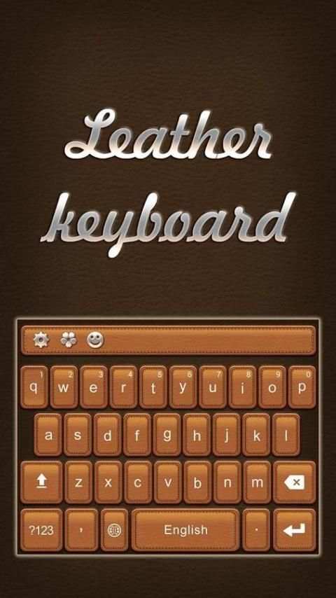 Luxury Simple Leather Keyboard screenshot 1