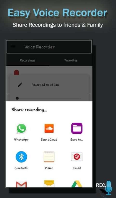 Easy Voice Recorder स्क्रीनशॉट 4