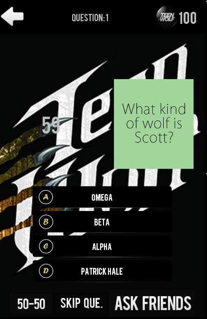 Teen Wolf Quiz Game screenshot 2