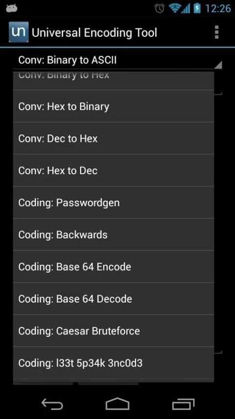 Universal Encoding Tool स्क्रीनशॉट 2