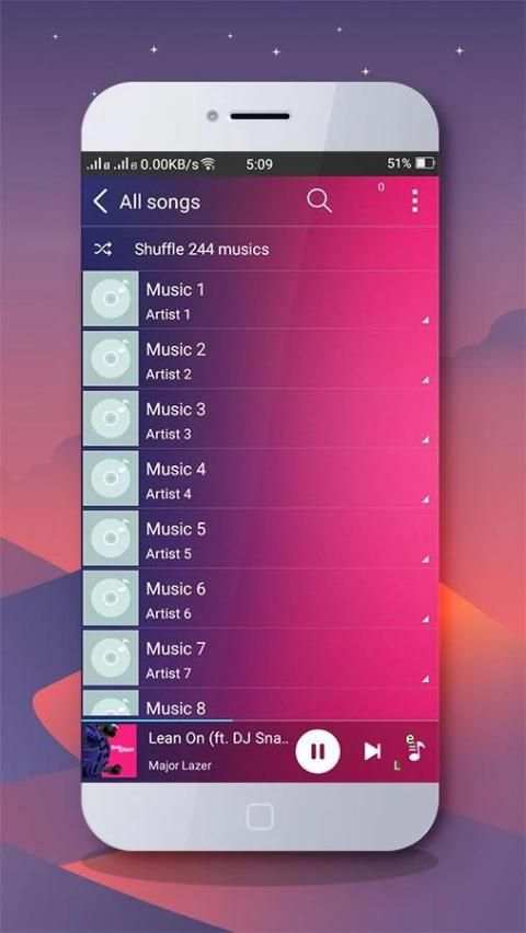 Vid Music Player स्क्रीनशॉट 1