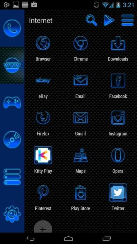 Smart Launcher Blue Neon screenshot 5