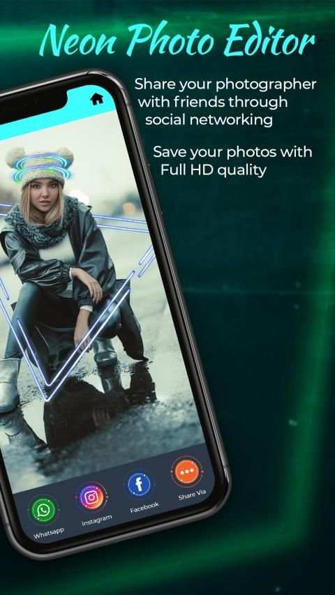 Neon Photo Editor 2020 - Editor Photo स्क्रीनशॉट 4