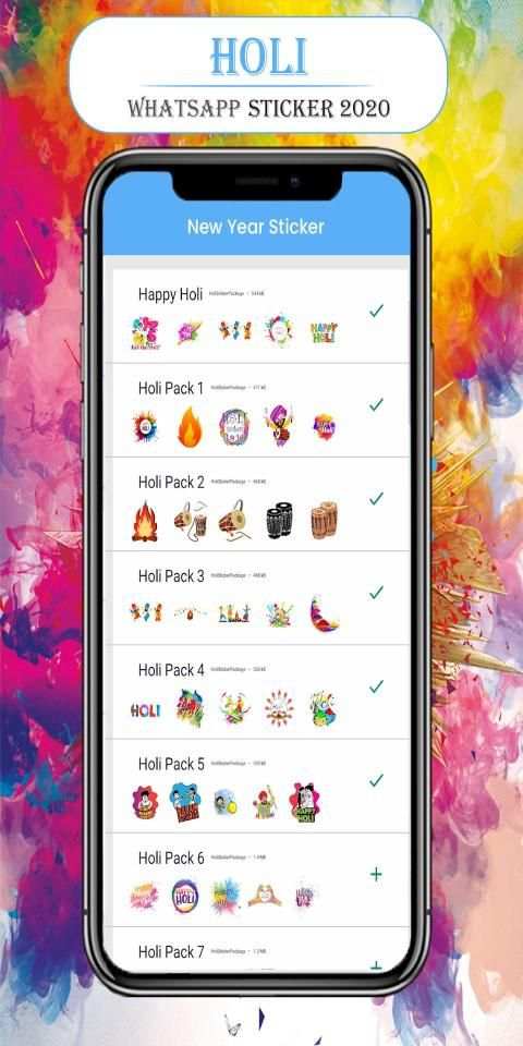 Holi Sticker: Happy Holi & Holi 2020 (WASticker) स्क्रीनशॉट 2
