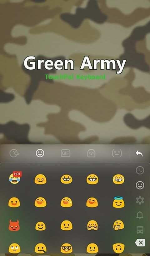 Green Army Keyboard Theme screenshot 3