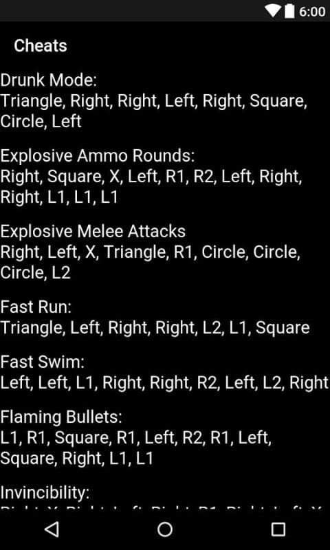 Cheat Codes screenshot 1
