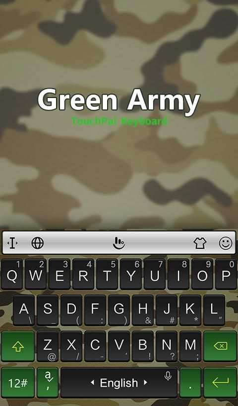 Green Army Keyboard Theme screenshot 2