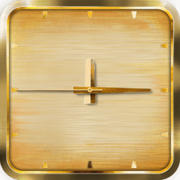 ikon Neon Gold Square Clock