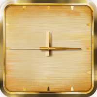 Neon Gold Square Clock