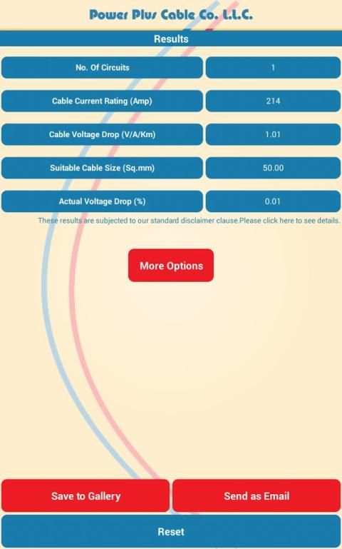Cable Size Calculator screenshot 3