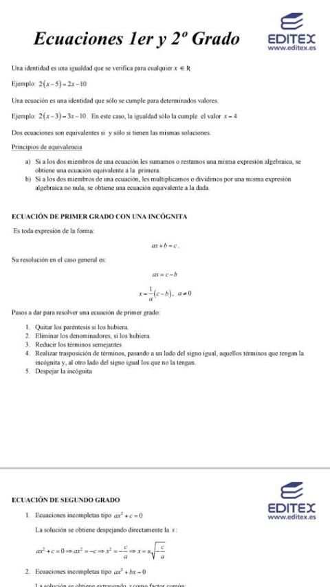 Ecuaciones 1º y 2º grado 7 تصوير الشاشة