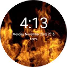 Animated Flames Watch Face