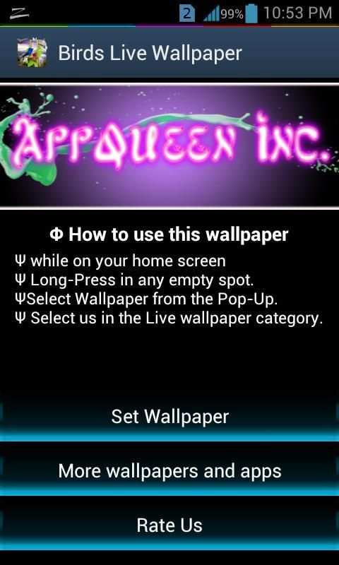 Birds Live Wallpaper 3D स्क्रीनशॉट 9