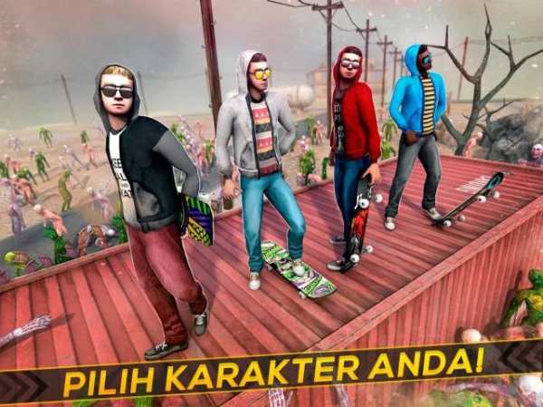 Skateboarding Zombie Lari Game screenshot 4
