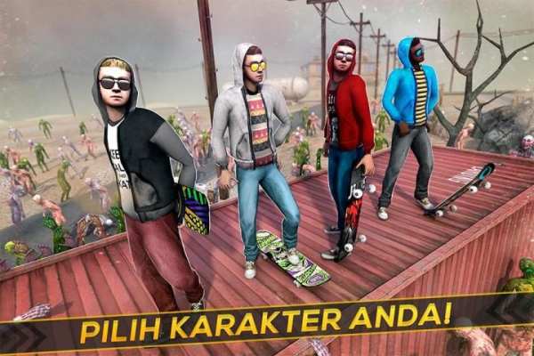 Skateboarding Zombie Lari Game screenshot 7