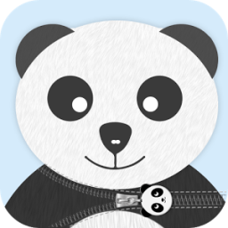पांडा जिपर ताला आइकन