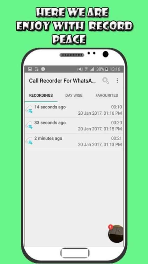 Call Recorder for whatsapp screenshot 1