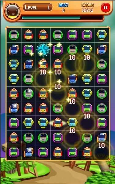 Match 3 Tayo Bus Game screenshot 2