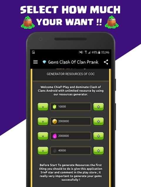 * Gems Of COC Prank screenshot 9