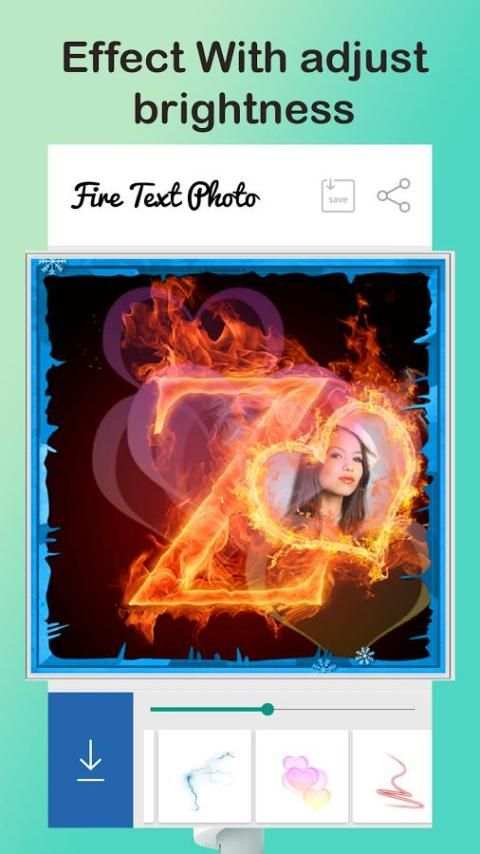 Fire Text Photo Frame скриншот 4