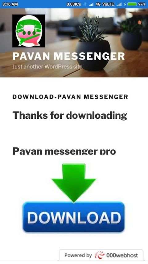 Pavan messenger Pro downloader скриншот 1