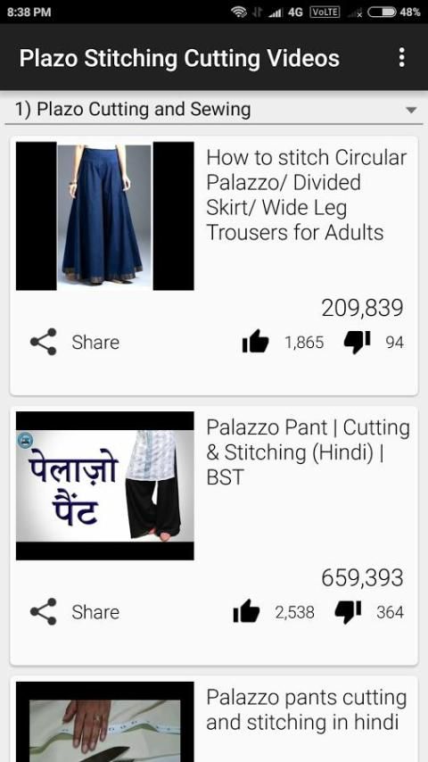 Plazo Pant Cutting  Stitching  Plazzo Designs APK pour Android Télécharger