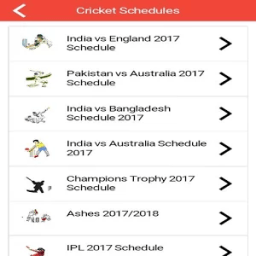 Cricket Schedule 2017 &amp; Scores आइकन