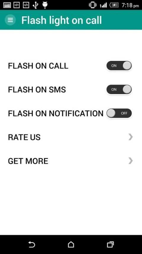 Flash light on call screenshot 1