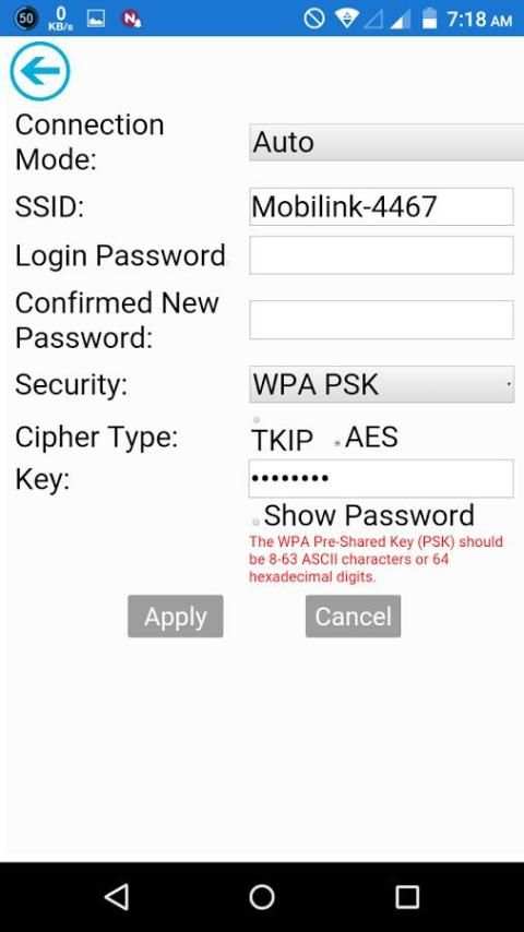 Mobilink Wi-Fi screenshot 1
