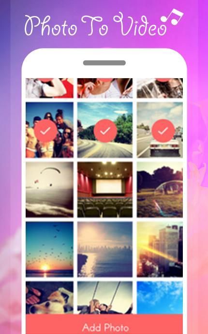 جمع صورك في فيديو + موسيقى screenshot 2