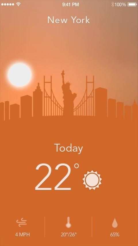 Amber Weather Widget screenshot 1