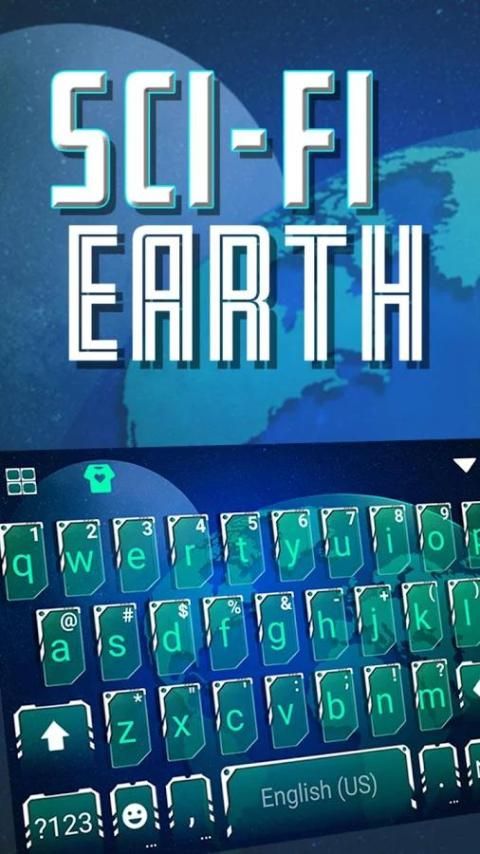Sci-Fi Earth Kika Keyboard स्क्रीनशॉट 1