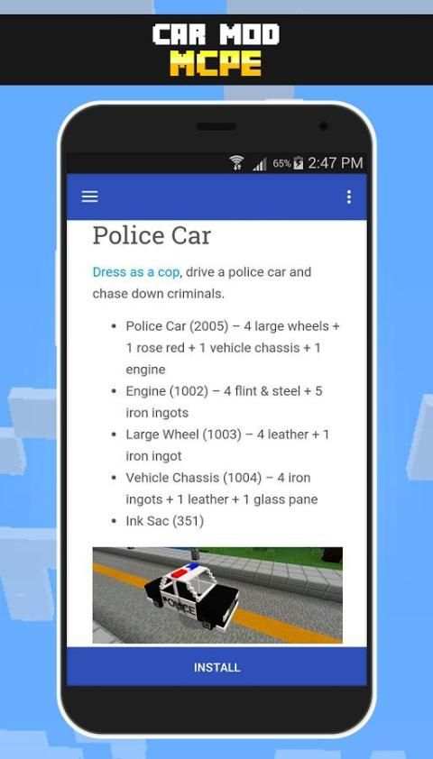 Car Mod for Minecraft PE screenshot 1