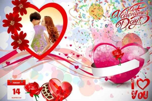 Valentine Day Photo Frame 2017 स्क्रीनशॉट 1