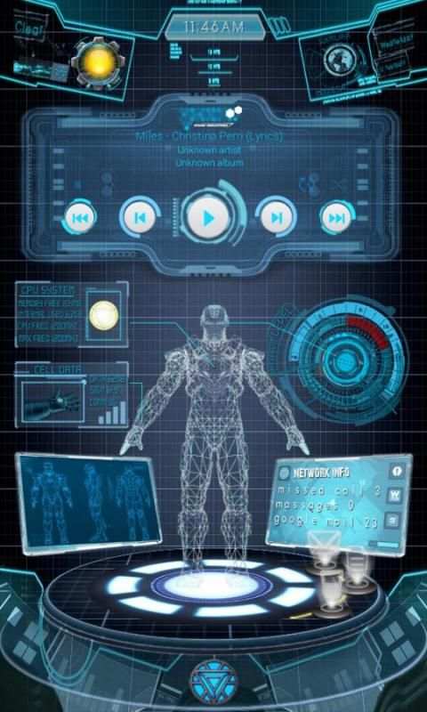 Next Launcher Blue Themes screenshot 6
