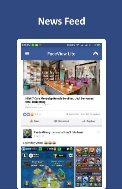 FaceView for Facebook Lite 7 تصوير الشاشة