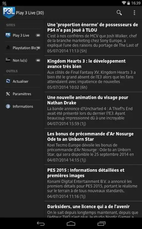 Actualités Playstation screenshot 1