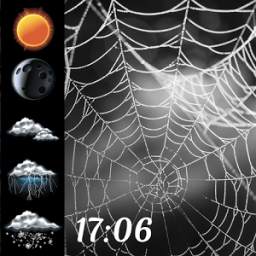 Spider Web Clock & Weather