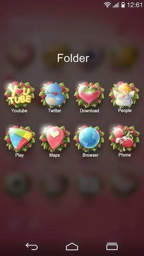 Love Story GO Launcher Theme स्क्रीनशॉट 1