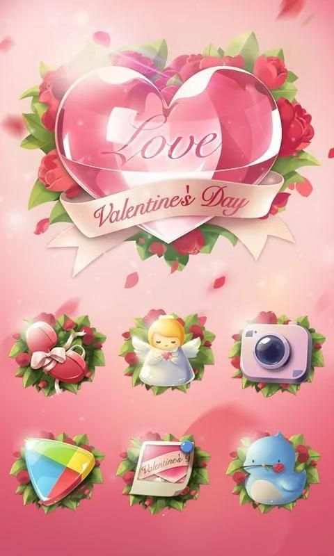 Love Story GO Launcher Theme स्क्रीनशॉट 5