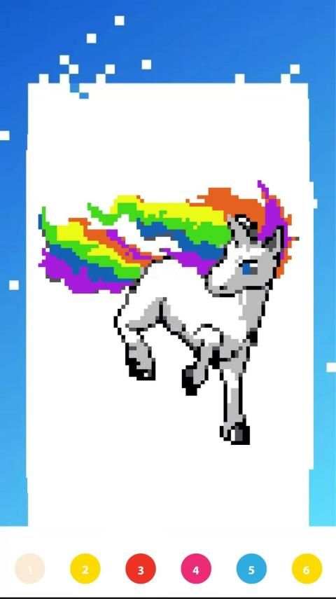 Unicorn Art Pixel - Color By Number screenshot 3