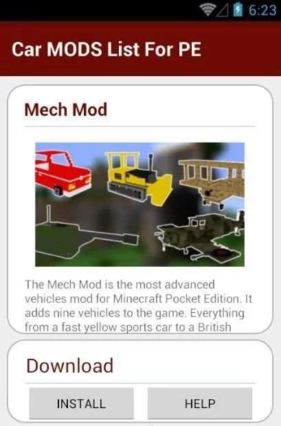 Car MODS List For PE screenshot 1