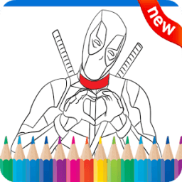 ikon Draw &amp; Coloring Game Deadpool