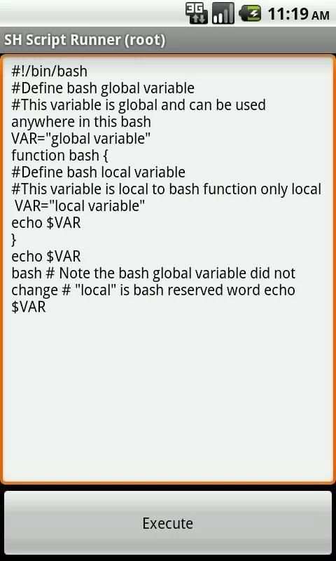 SH Script Runner स्क्रीनशॉट 1