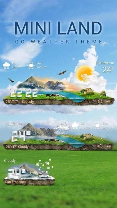 Mini Land Weather Widget Theme screenshot 1