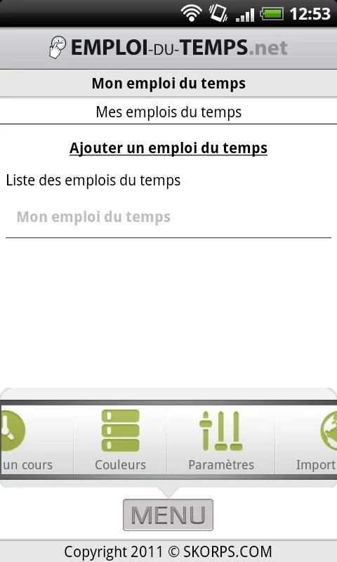 Emploi du temps screenshot 2